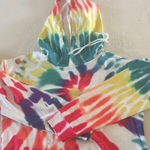 Tie-Dye Rainbow Hooded Sweatshirt